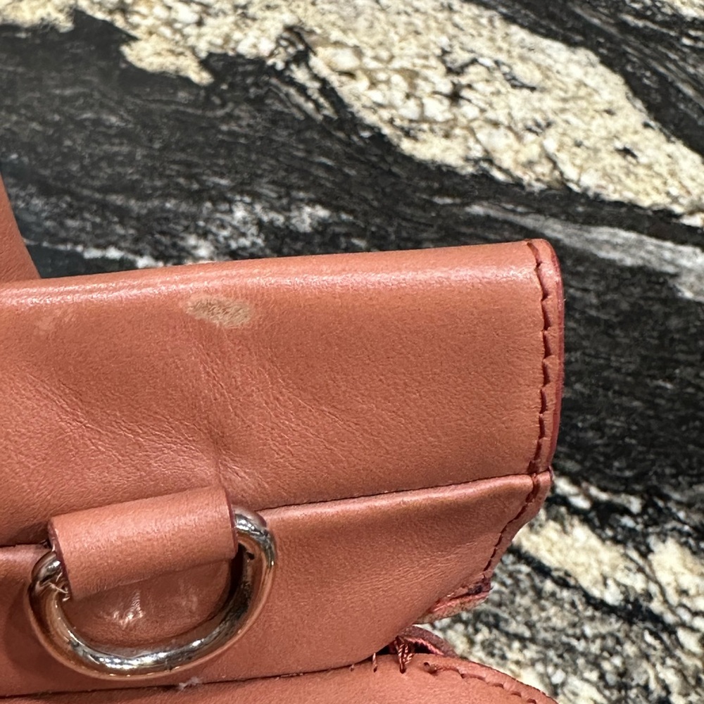 See by chole Coral Pink Leather-Style Satchel with Scarf Accent - Picture 9 of 16